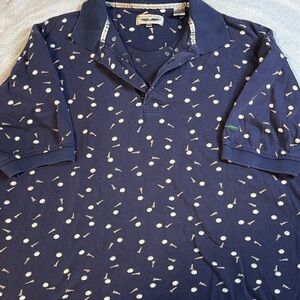 Raymond Navy Polo with White Golf Tee & Ball Print